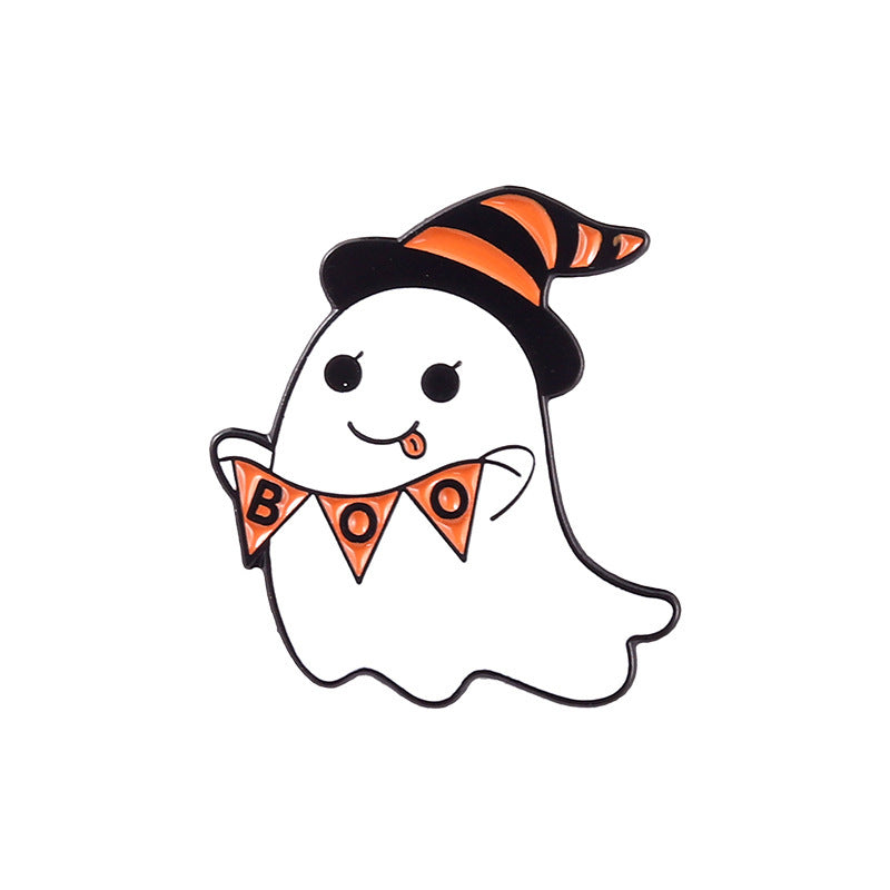 Cute Cartoon Ghost Halloween Brooch