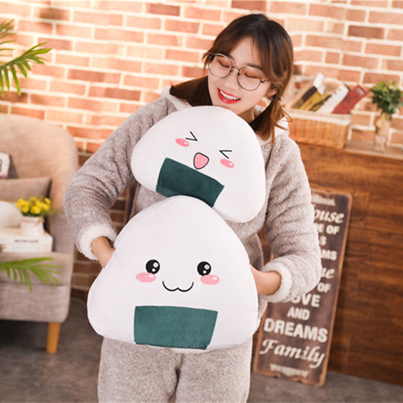Cartoon Anime Rice Ball Plush Pillow – Cute & Cozy Onigiri Doll