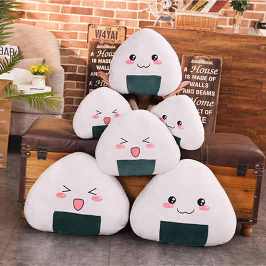 Cartoon Anime Rice Ball Plush Pillow – Cute & Cozy Onigiri Doll