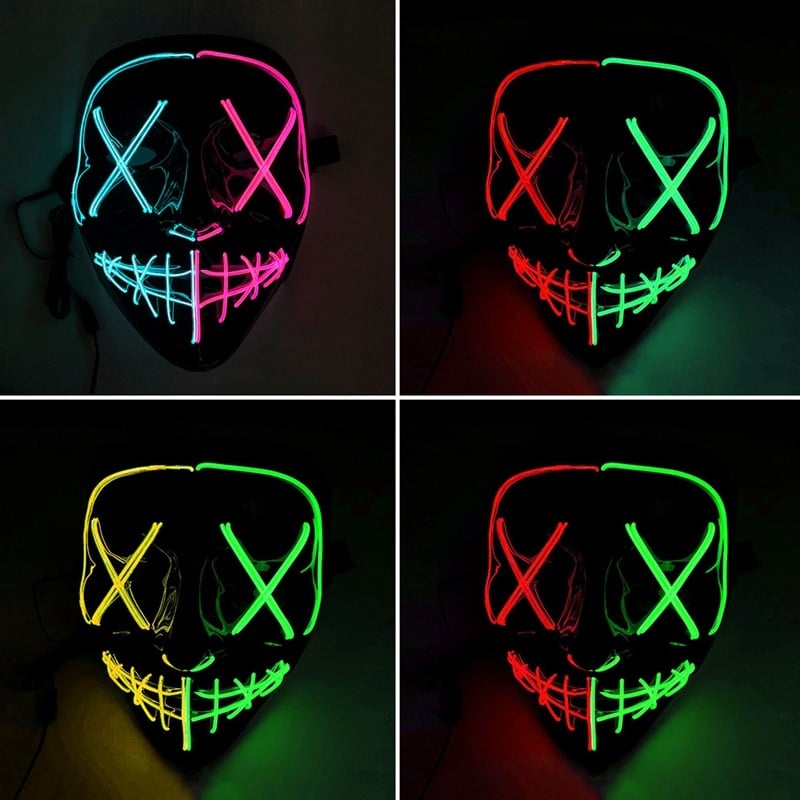 Neon LED Halloween Mask