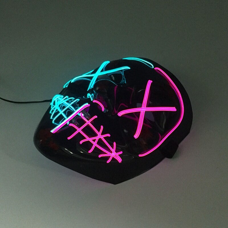 Neon LED Halloween Mask