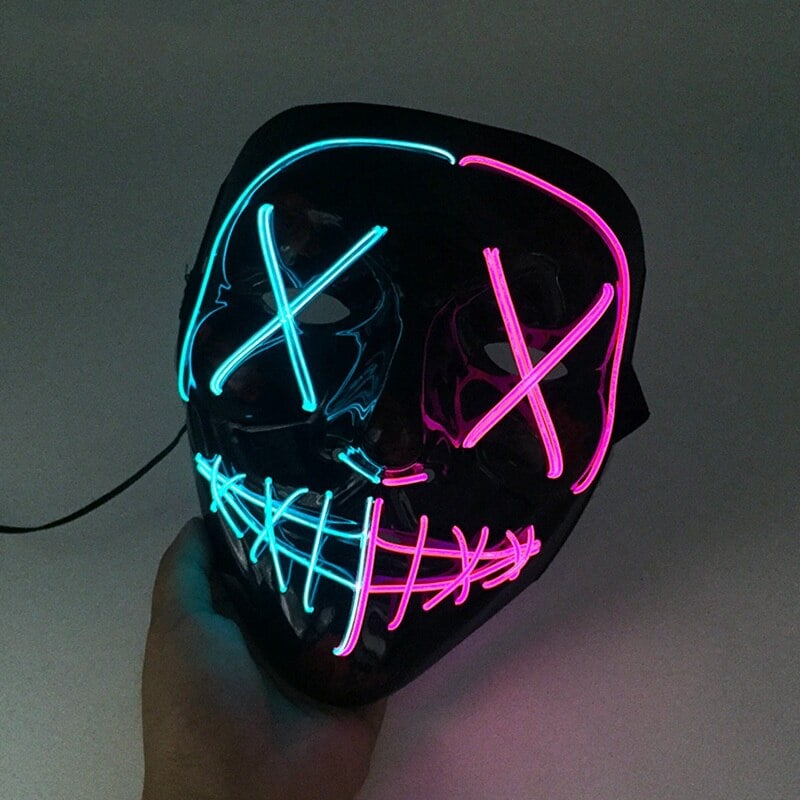 Neon LED Halloween Mask