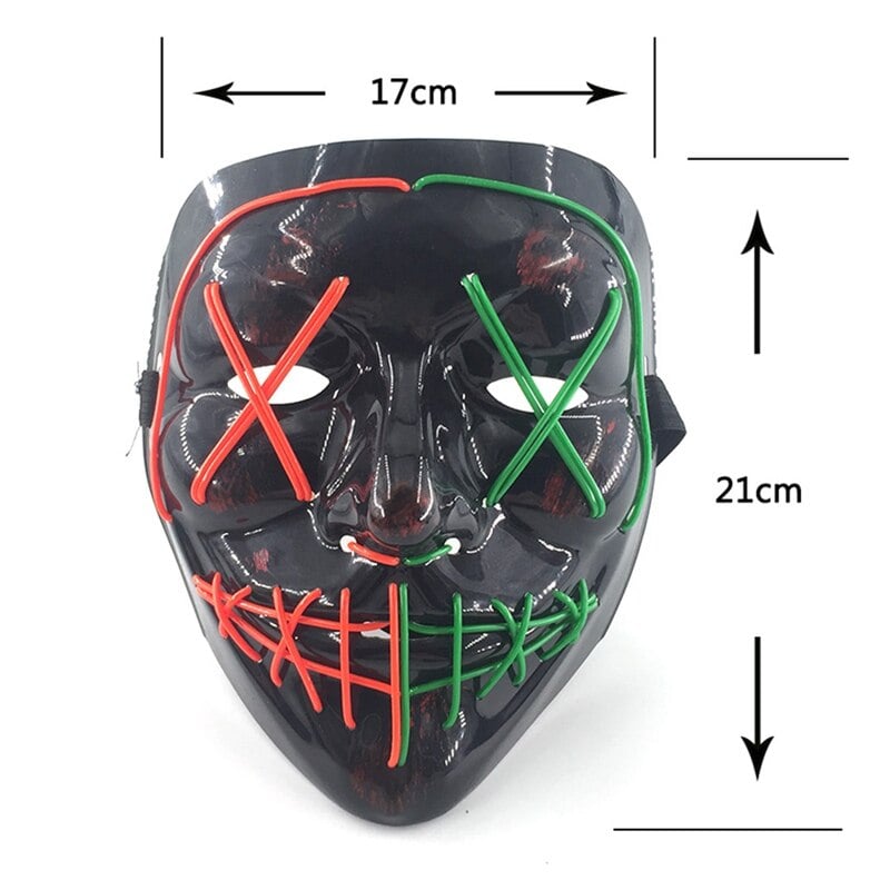 Neon LED Halloween Mask