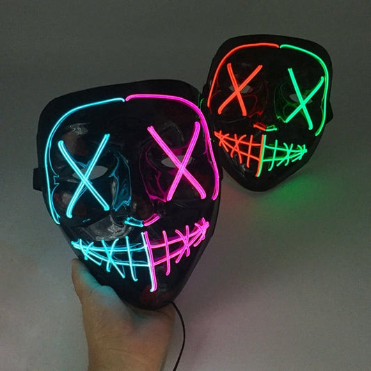 Neon LED Halloween Mask