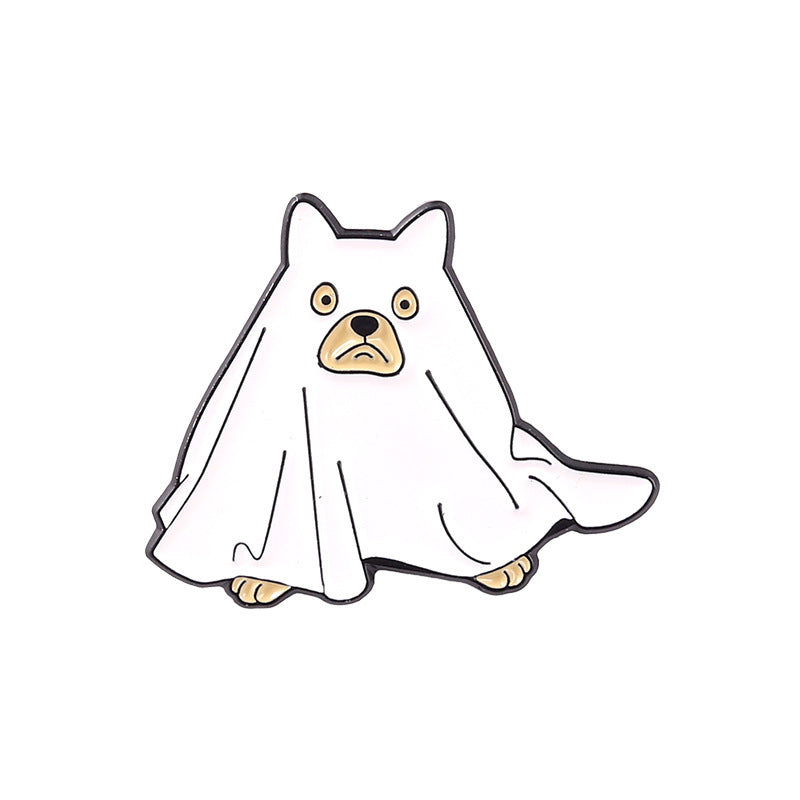 Cute Cartoon Ghost Halloween Brooch