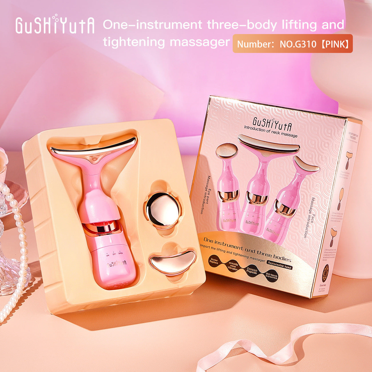 3-in-1 Ultrasonic Facial & Body Massager