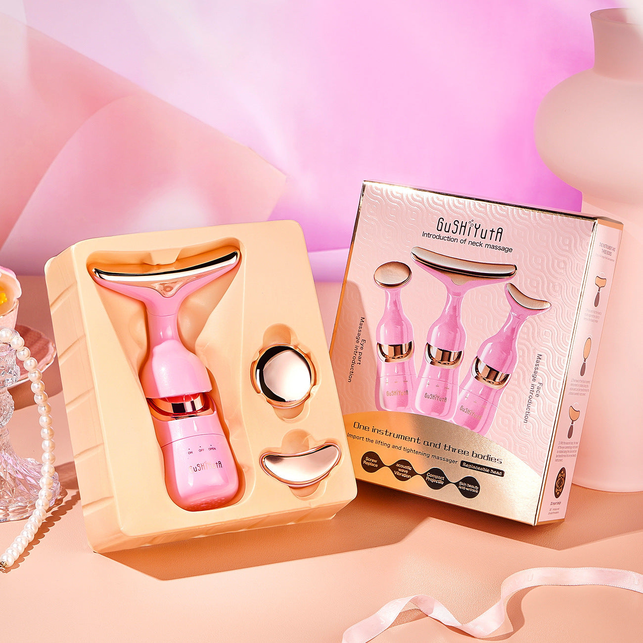 3-in-1 Ultrasonic Facial & Body Massager