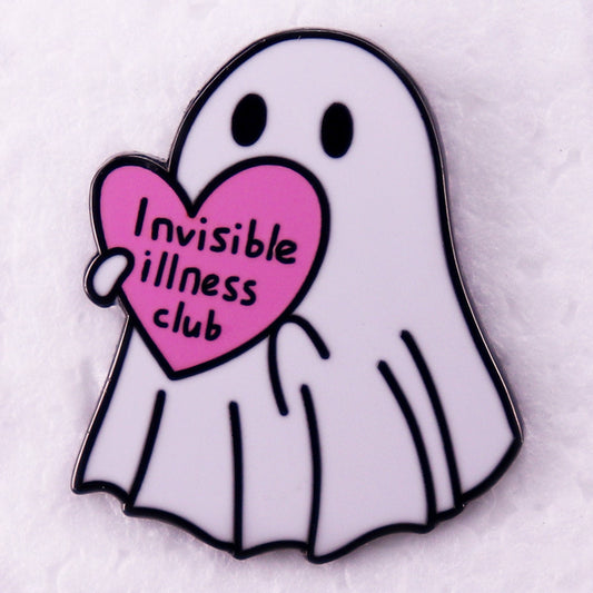 Invisible Illness Ghost Brooch