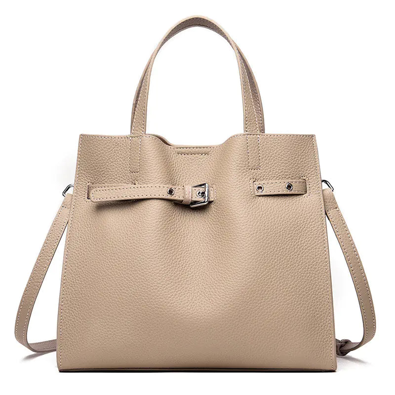 Leather Women's Tote Bag - Fashionable Large Capacity