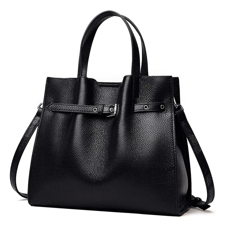 Leather Women's Tote Bag - Fashionable Large Capacity