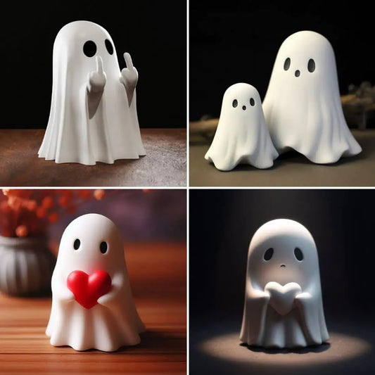 Spooky Ghost Figurine with Attitude