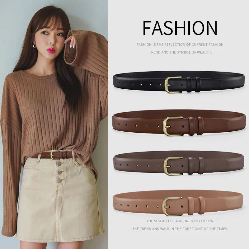 Chic Two-Layer Cowhide Belt