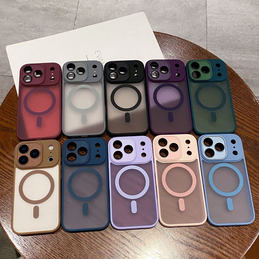 Magnetic Matte Shockproof Phone Case – iPhone 15/16/17 Series