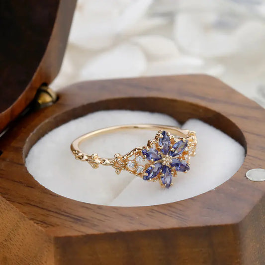 Elegant S925 Opal Zircon Ring