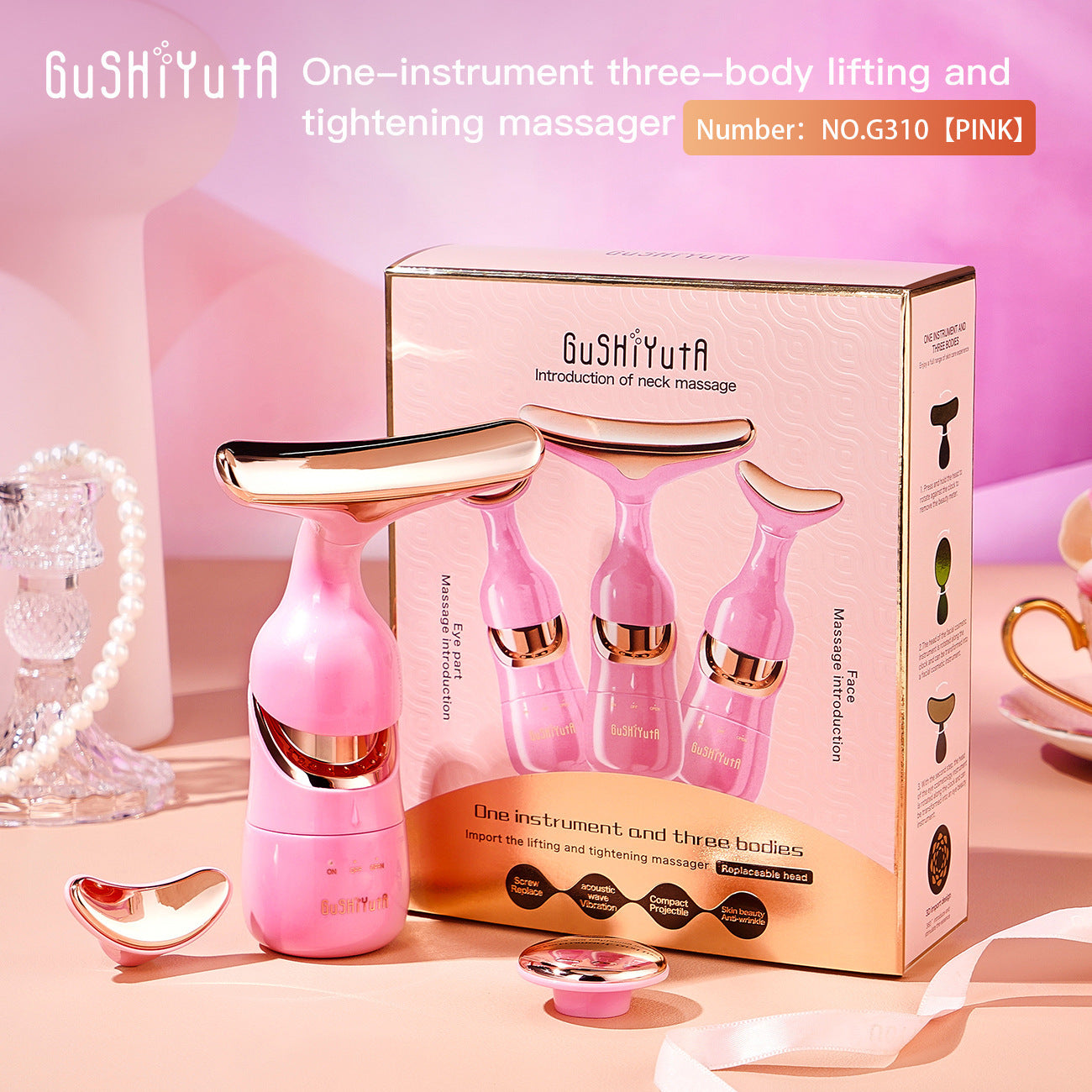 3-in-1 Ultrasonic Facial & Body Massager