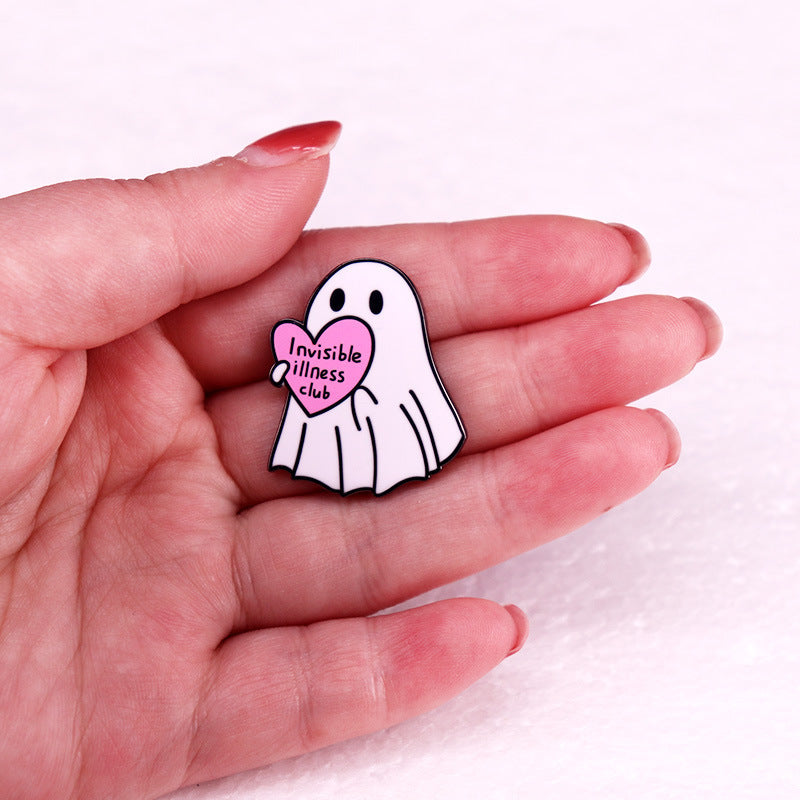 Invisible Illness Ghost Brooch
