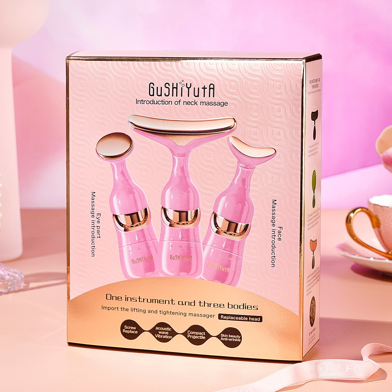 3-in-1 Ultrasonic Facial & Body Massager