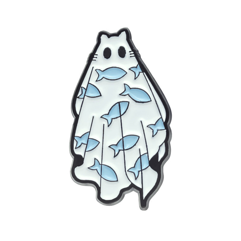 Cute Halloween Ghost Metal Brooch
