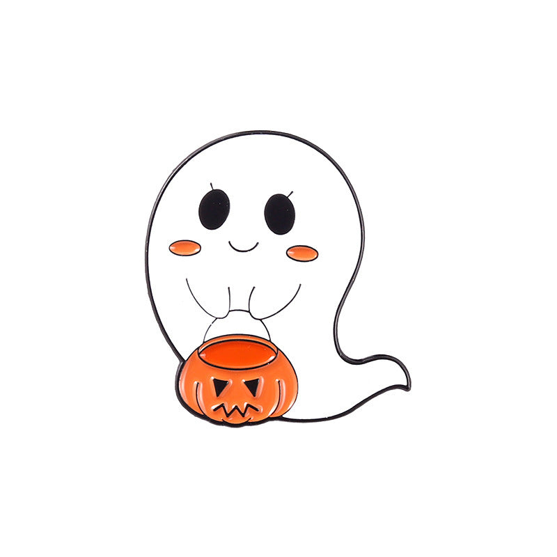 Cute Cartoon Ghost Halloween Brooch