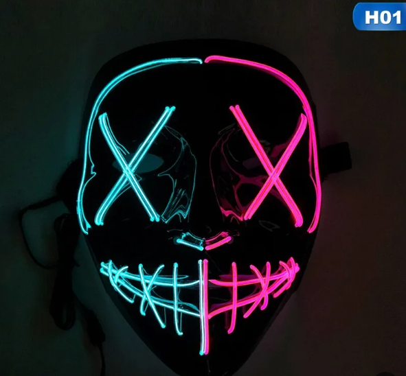 Neon LED Halloween Mask