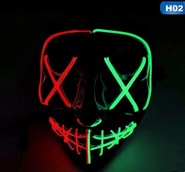 Neon LED Halloween Mask