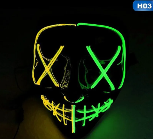 Neon LED Halloween Mask