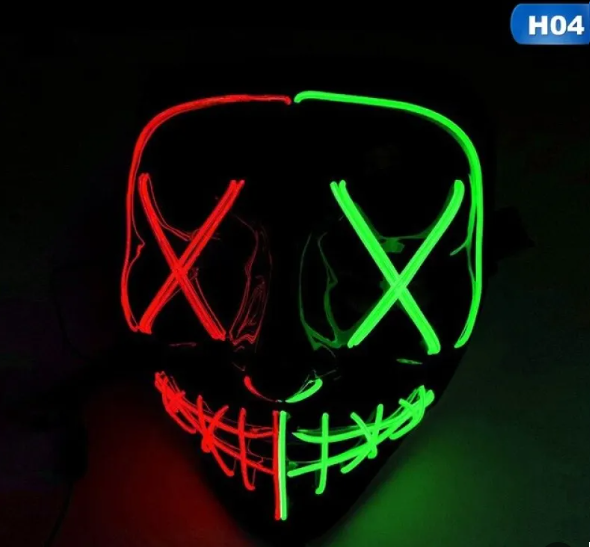 Neon LED Halloween Mask