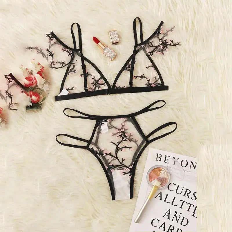 Enchanted Sakura Lace Lingerie Set