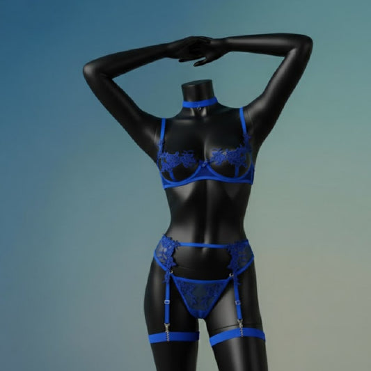Chic Hollow Lace Lingerie Set
